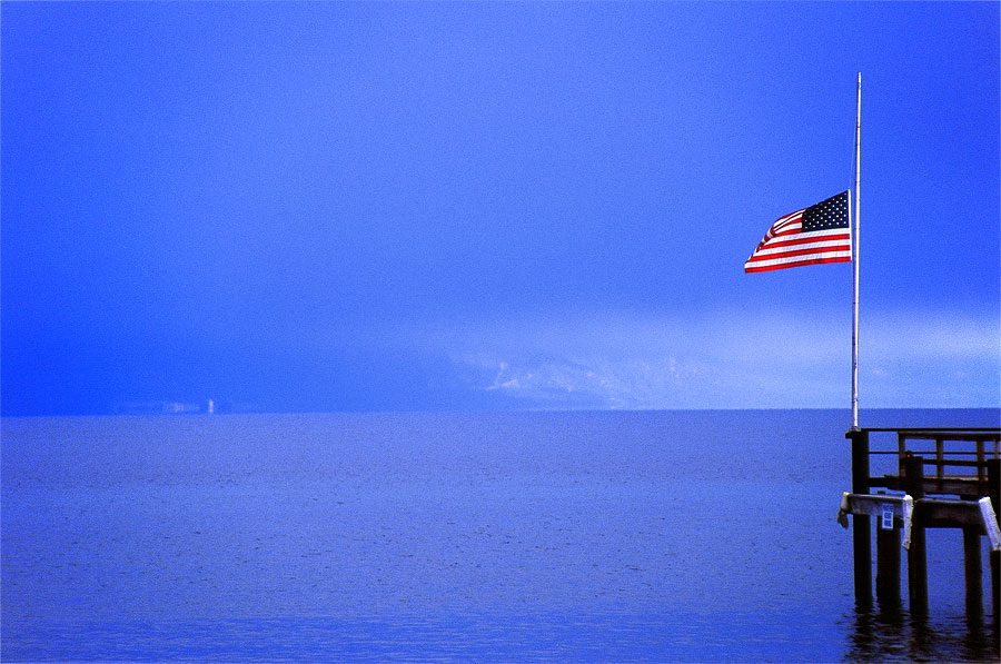 Tahoe Lake American flag (Day 23)
