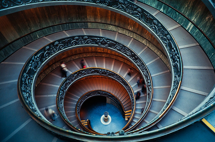 A double spiral staircase, Vatican, Rome