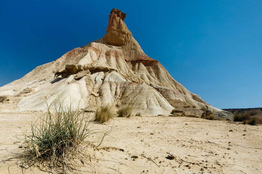 Castil de tierra, most famous landmark of Bardenas desert, in Spain