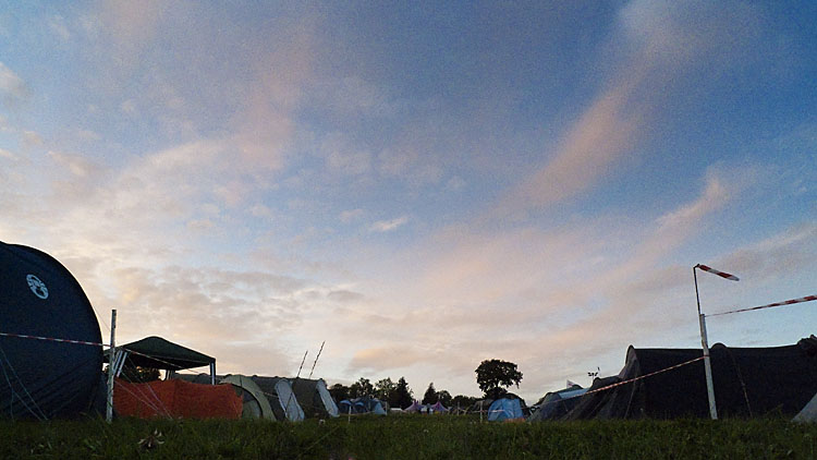 Tent camping at the End of the Road Festival