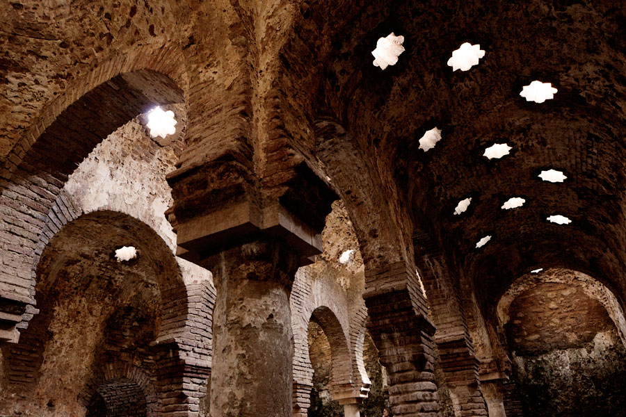 Arab baths in the Old Islamic Arrabal City Round near Ronda