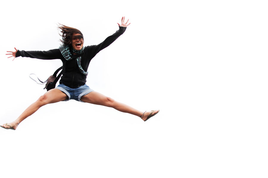 Monica jumping