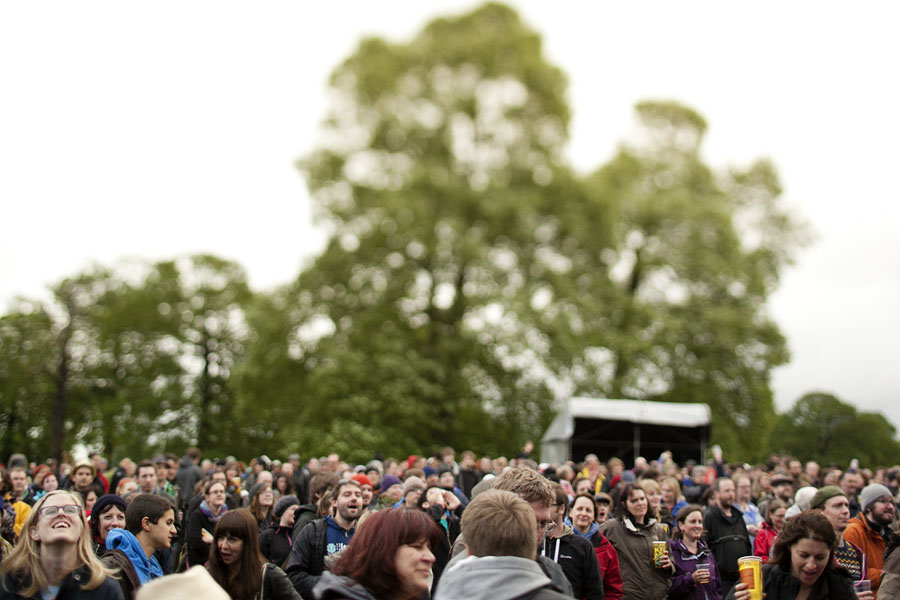 The crowd at the Lake Stage at the No Direction Home Festival